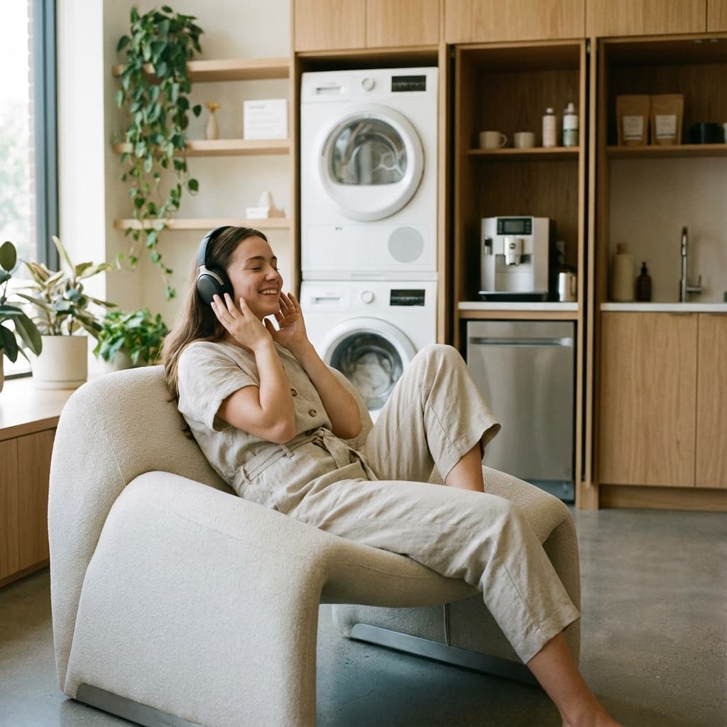 Enjoying me-time at Q Laundry